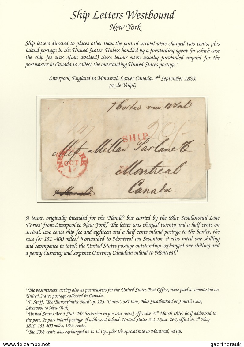 Canada - Vorphilatelie: 1801/1824, Interesting Collection Of 16 Transatlantic Letters From England/S - ...-1851 Vorphilatelie