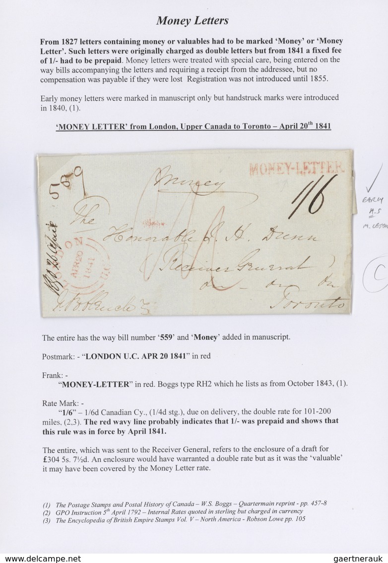 Canada: 1840/1853, Very Interseting Collection Of 17 Entire Letters Showing Contract Steamboat Lette - Sammlungen