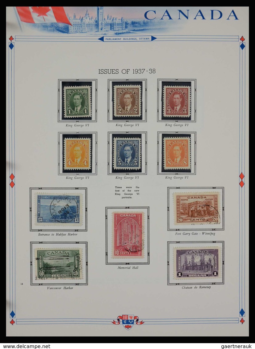 Canada: 1851-1972: Very well filled, MNH, mint hinged and used collection Canada 1851-1972 in White