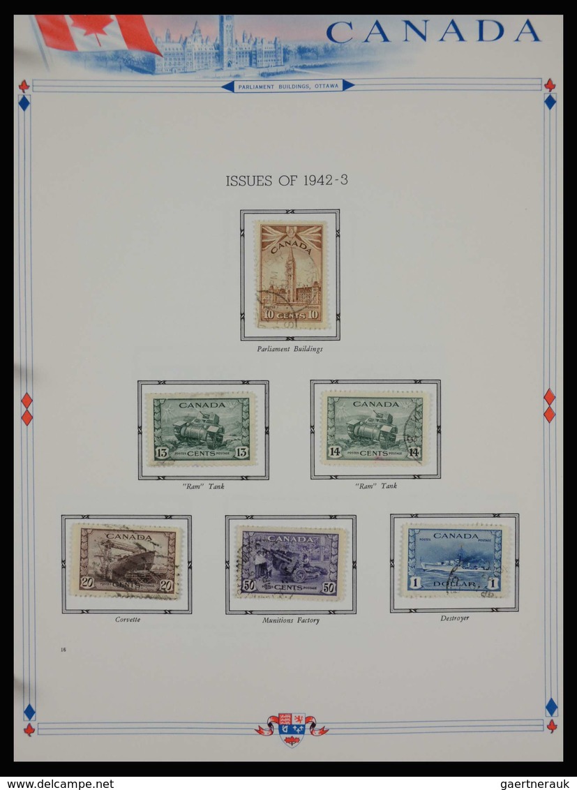 Canada: 1851-1972: Very well filled, MNH, mint hinged and used collection Canada 1851-1972 in White