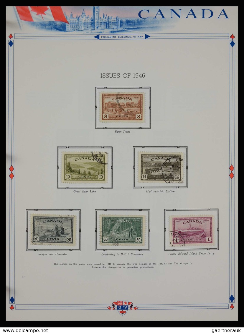 Canada: 1851-1972: Very well filled, MNH, mint hinged and used collection Canada 1851-1972 in White