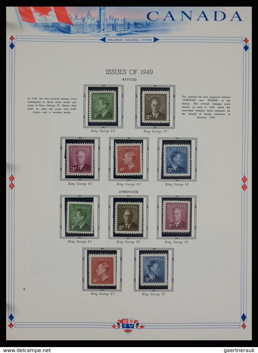 Canada: 1851-1972: Very well filled, MNH, mint hinged and used collection Canada 1851-1972 in White