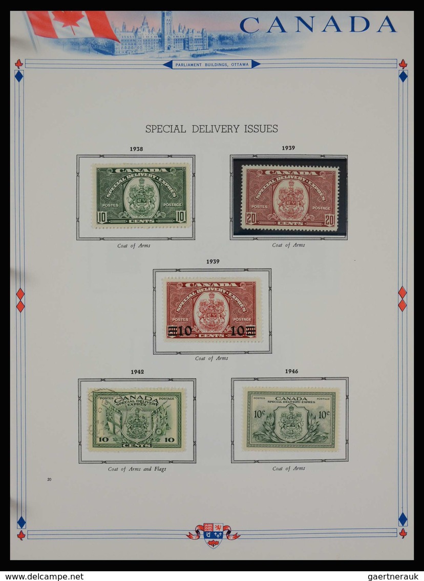 Canada: 1851-1972: Very well filled, MNH, mint hinged and used collection Canada 1851-1972 in White