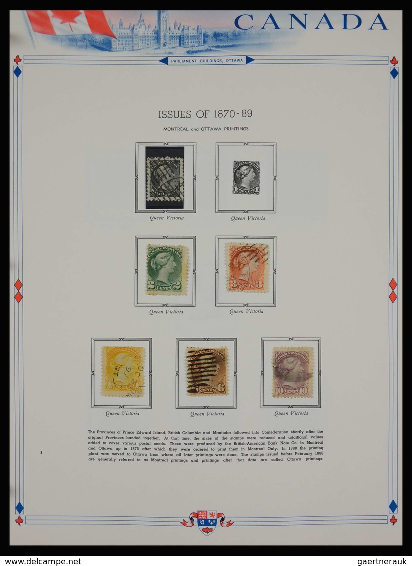 Canada: 1851-1972: Very well filled, MNH, mint hinged and used collection Canada 1851-1972 in White