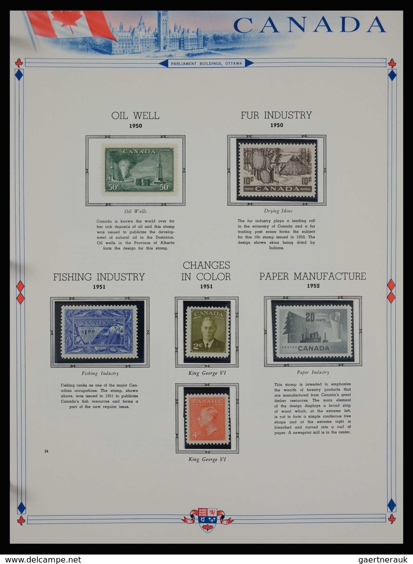 Canada: 1851-1972: Very well filled, MNH, mint hinged and used collection Canada 1851-1972 in White