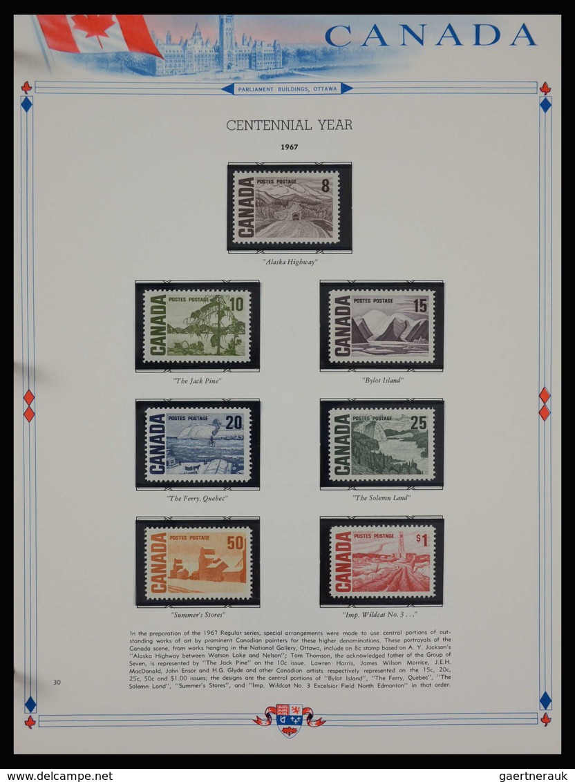 Canada: 1851-1972: Very well filled, MNH, mint hinged and used collection Canada 1851-1972 in White