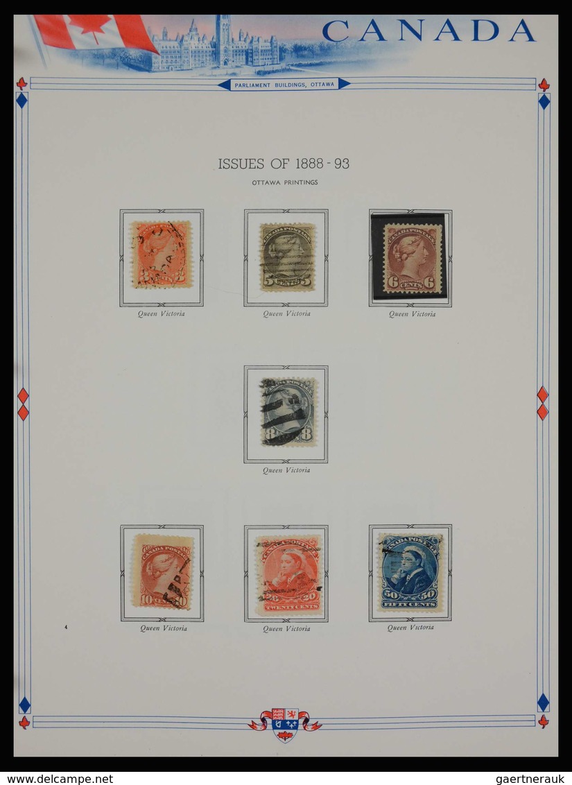 Canada: 1851-1972: Very well filled, MNH, mint hinged and used collection Canada 1851-1972 in White