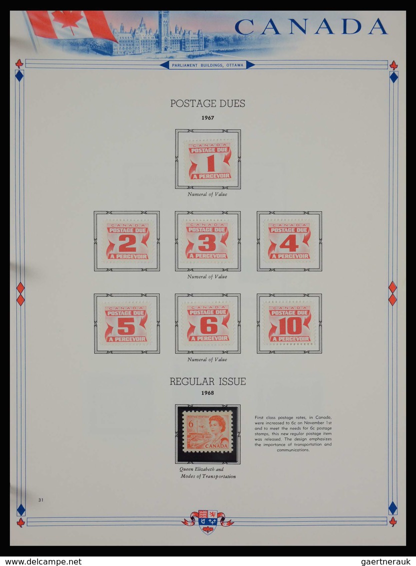 Canada: 1851-1972: Very well filled, MNH, mint hinged and used collection Canada 1851-1972 in White