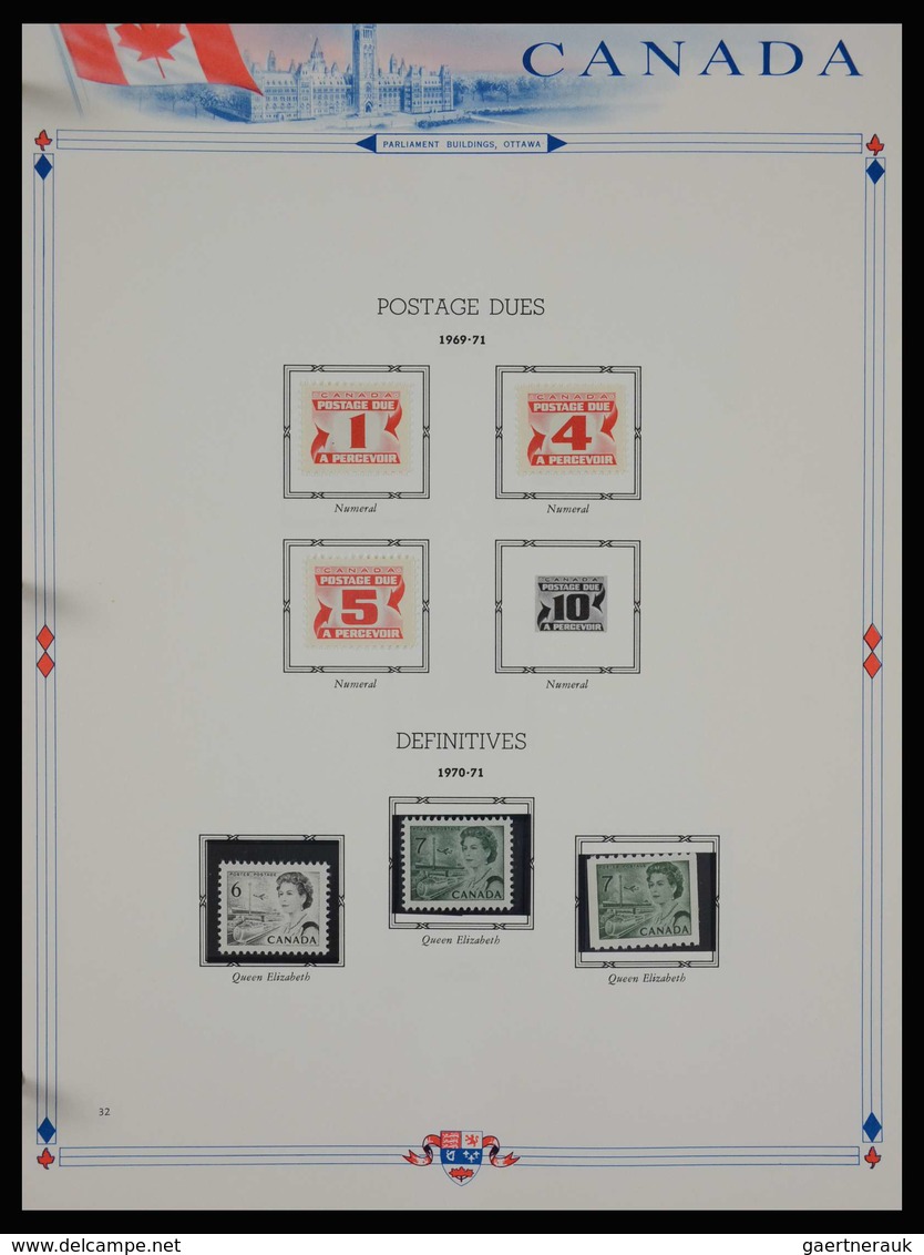 Canada: 1851-1972: Very well filled, MNH, mint hinged and used collection Canada 1851-1972 in White