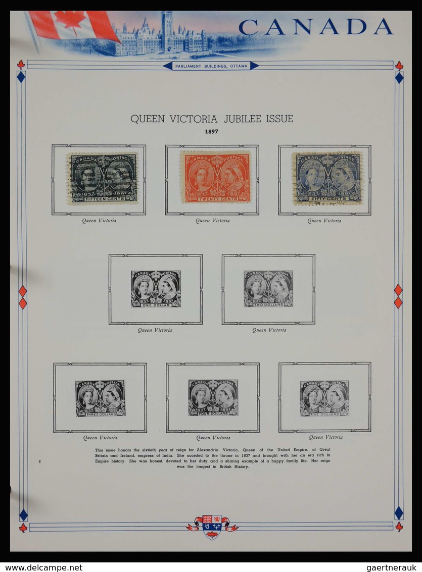 Canada: 1851-1972: Very well filled, MNH, mint hinged and used collection Canada 1851-1972 in White