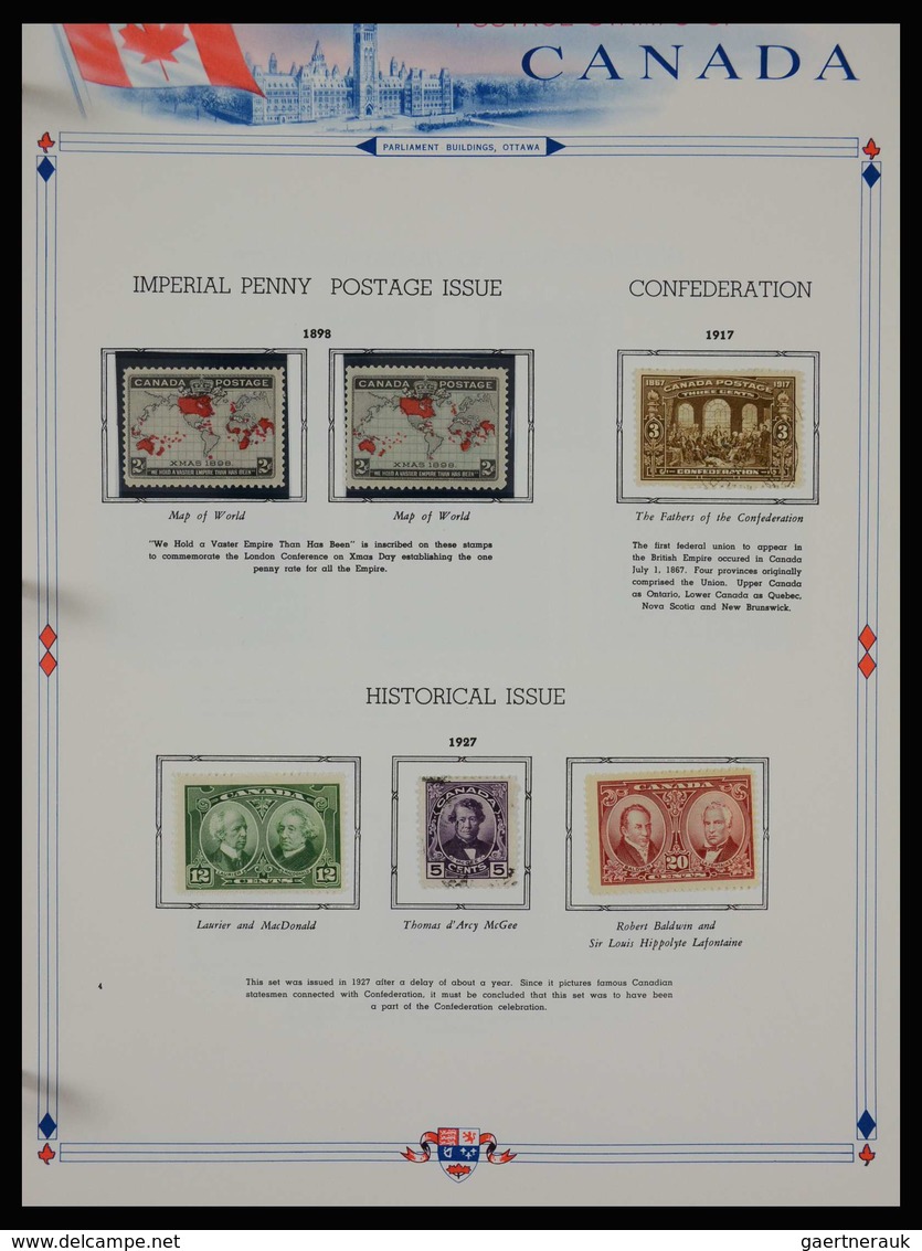 Canada: 1851-1972: Very well filled, MNH, mint hinged and used collection Canada 1851-1972 in White