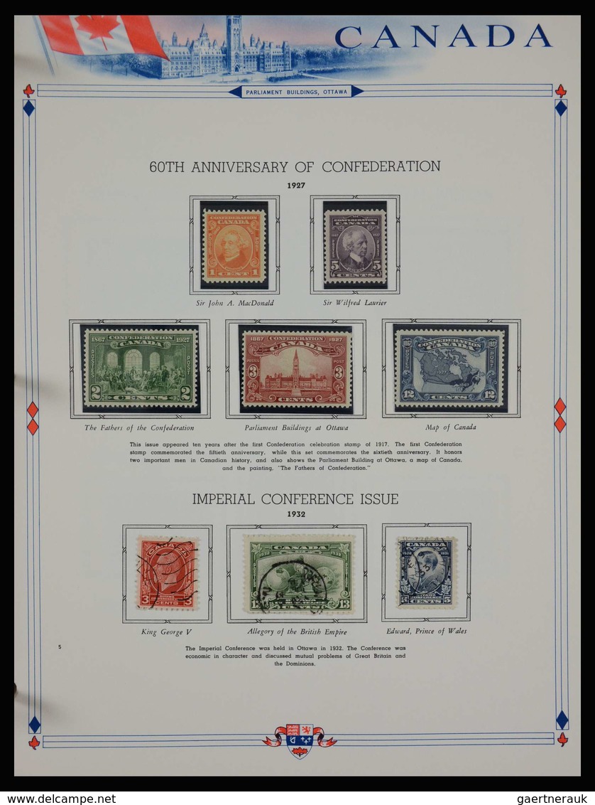 Canada: 1851-1972: Very well filled, MNH, mint hinged and used collection Canada 1851-1972 in White