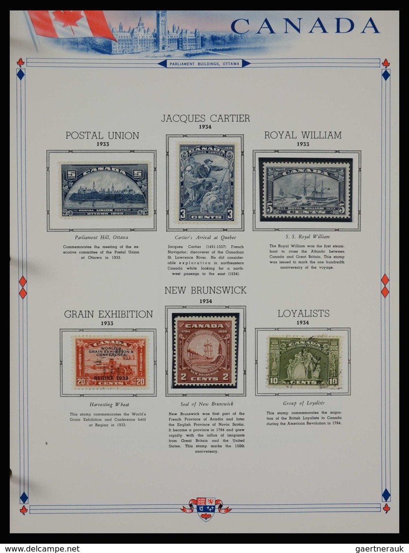 Canada: 1851-1972: Very well filled, MNH, mint hinged and used collection Canada 1851-1972 in White