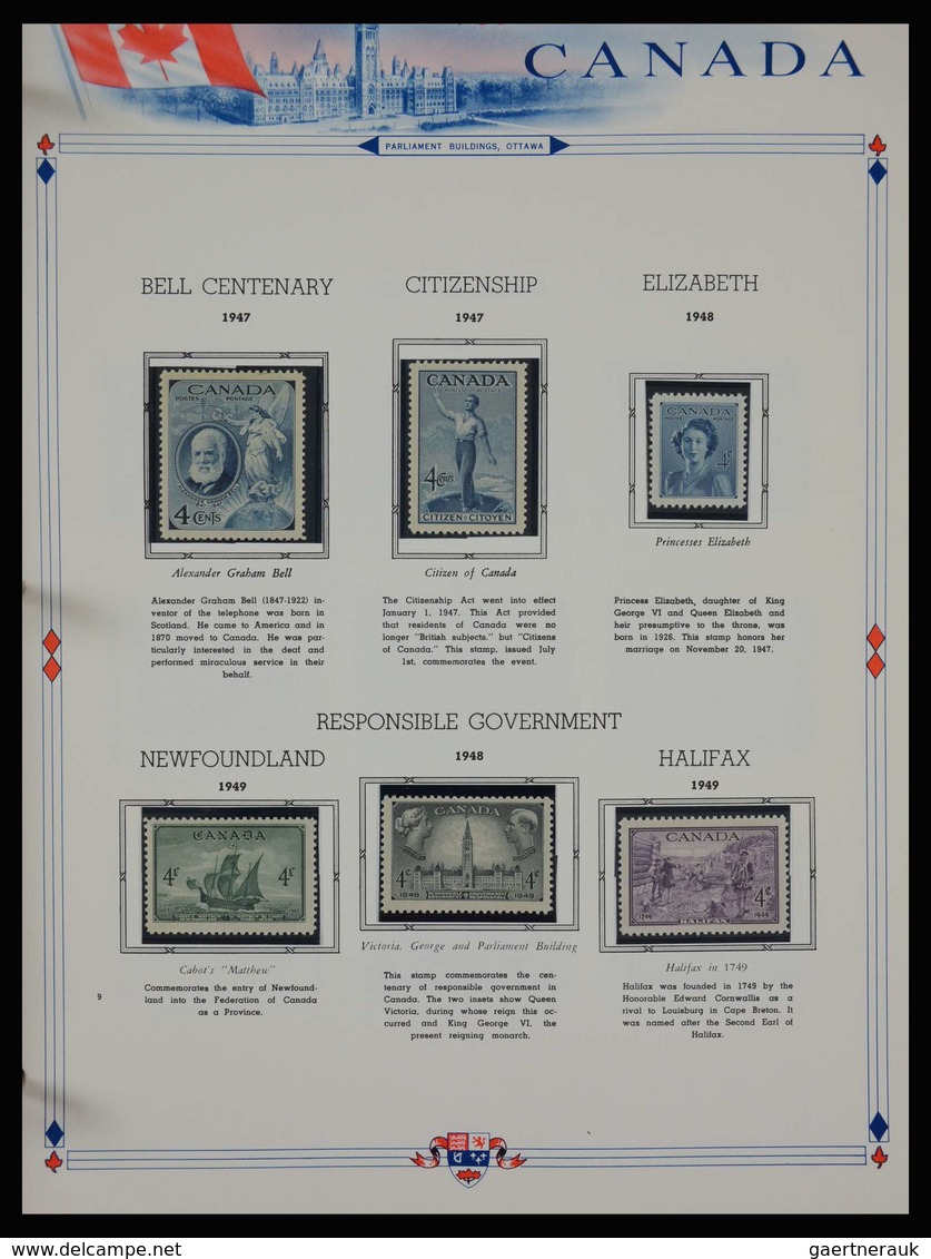 Canada: 1851-1972: Very well filled, MNH, mint hinged and used collection Canada 1851-1972 in White