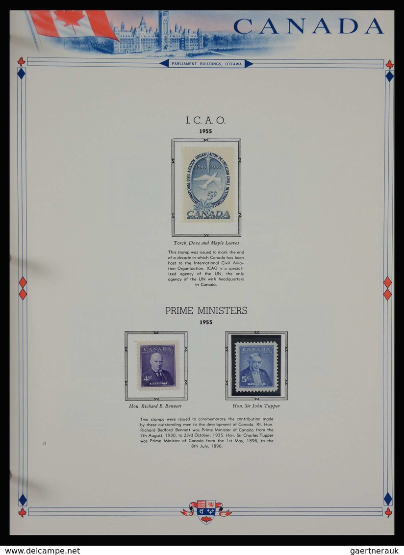 Canada: 1851-1972: Very well filled, MNH, mint hinged and used collection Canada 1851-1972 in White