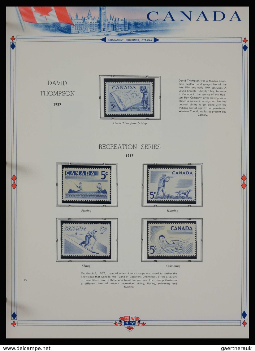 Canada: 1851-1972: Very well filled, MNH, mint hinged and used collection Canada 1851-1972 in White