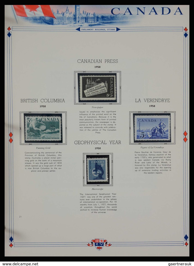 Canada: 1851-1972: Very well filled, MNH, mint hinged and used collection Canada 1851-1972 in White