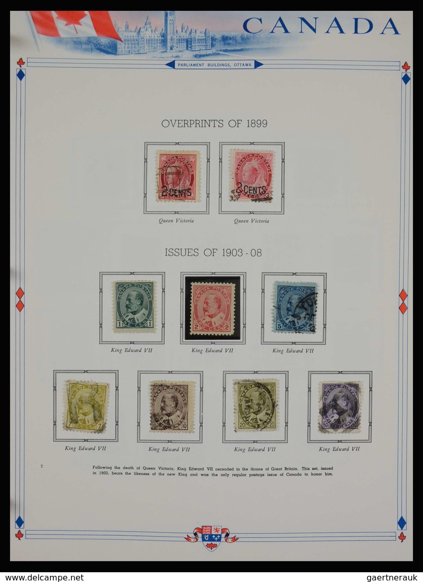 Canada: 1851-1972: Very well filled, MNH, mint hinged and used collection Canada 1851-1972 in White