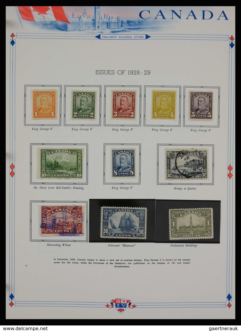 Canada: 1851-1972: Very well filled, MNH, mint hinged and used collection Canada 1851-1972 in White