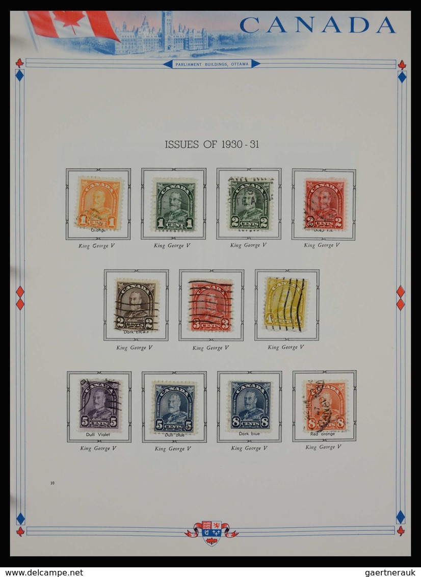 Canada: 1851-1972: Very well filled, MNH, mint hinged and used collection Canada 1851-1972 in White