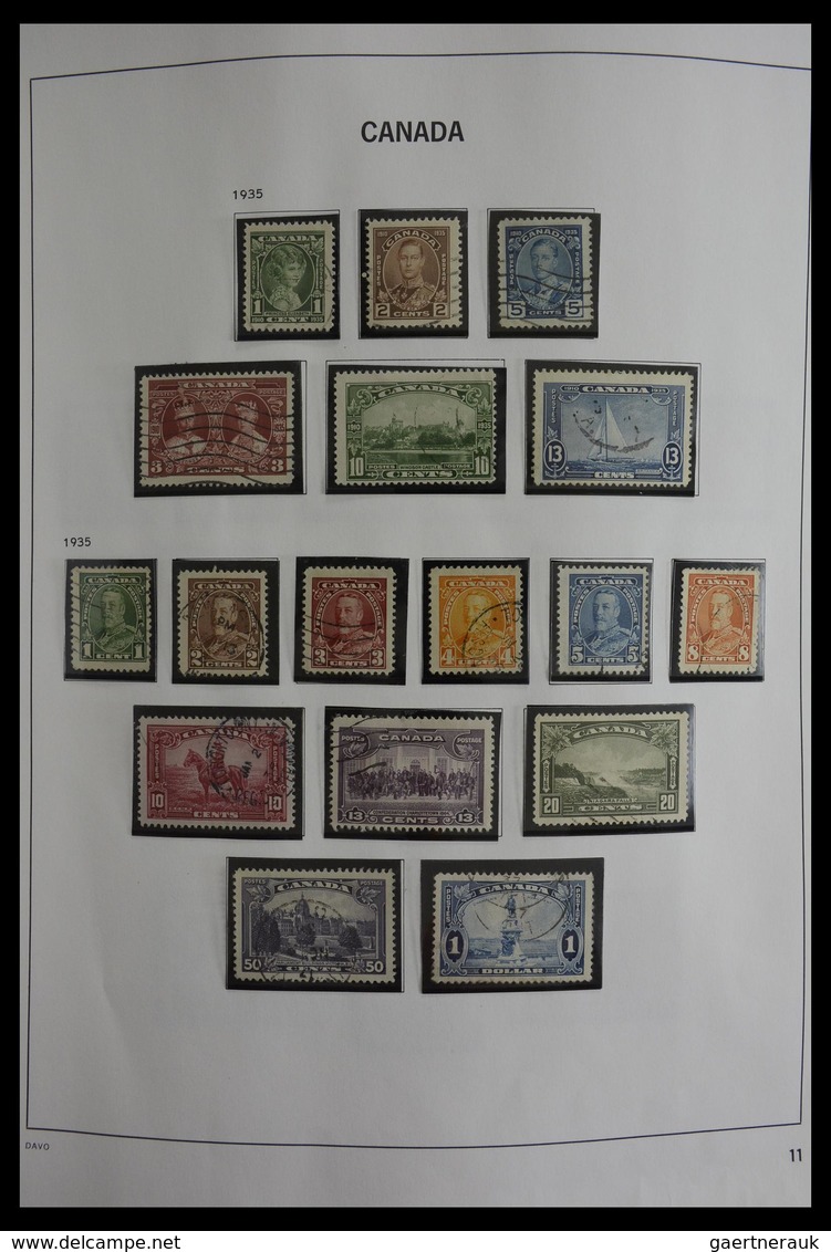 Canada: 1851-2000: Very well filled, used collection Canada 1851-2000 in Davo album. Collection cont