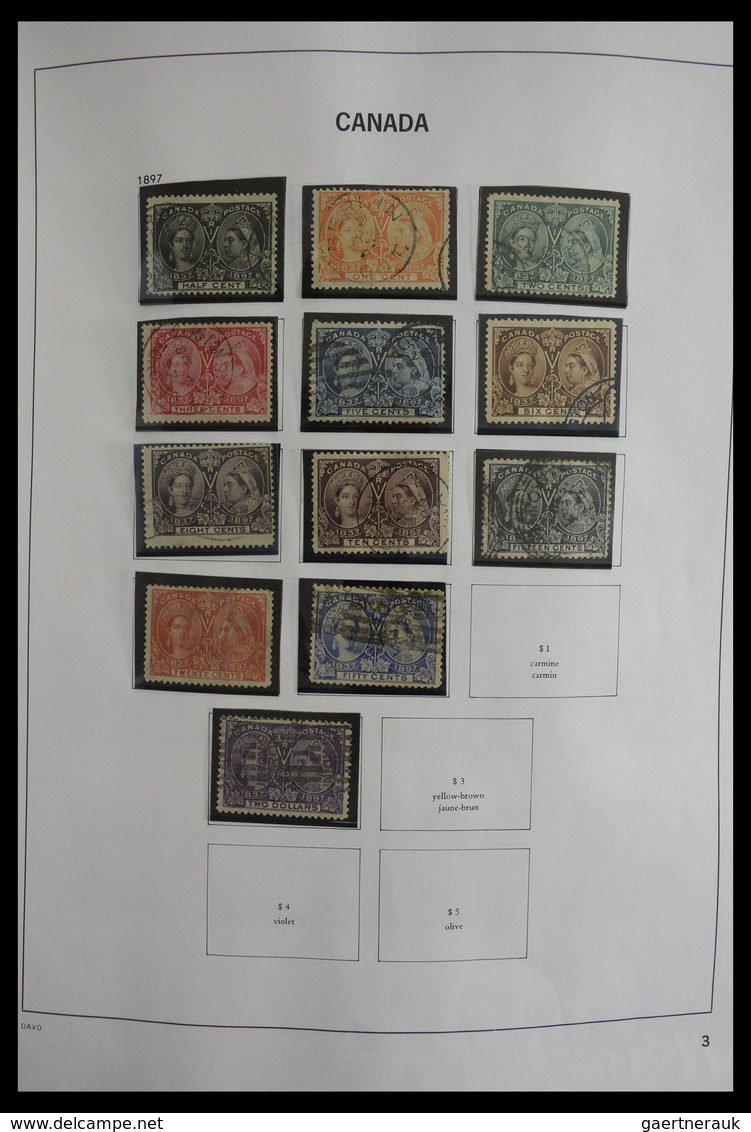 Canada: 1851-2000: Very well filled, used collection Canada 1851-2000 in Davo album. Collection cont