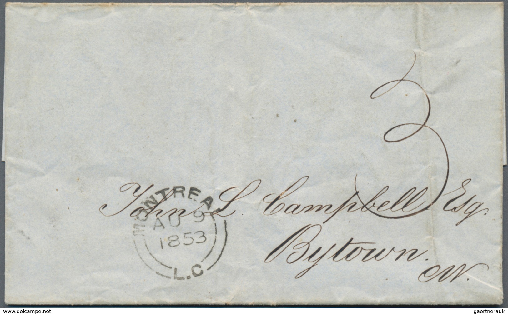 Canada: 1852/1864, Nice Lot Of Five Letters, Most Of Them Sent To USA With Many Different "Paid" Mar - Sammlungen