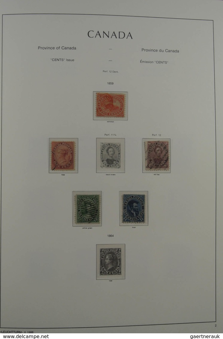 Canada: 1852-1978: Well filled, MNH, mint hinged and used collection Canada 1852-1978 in Leuchtturm