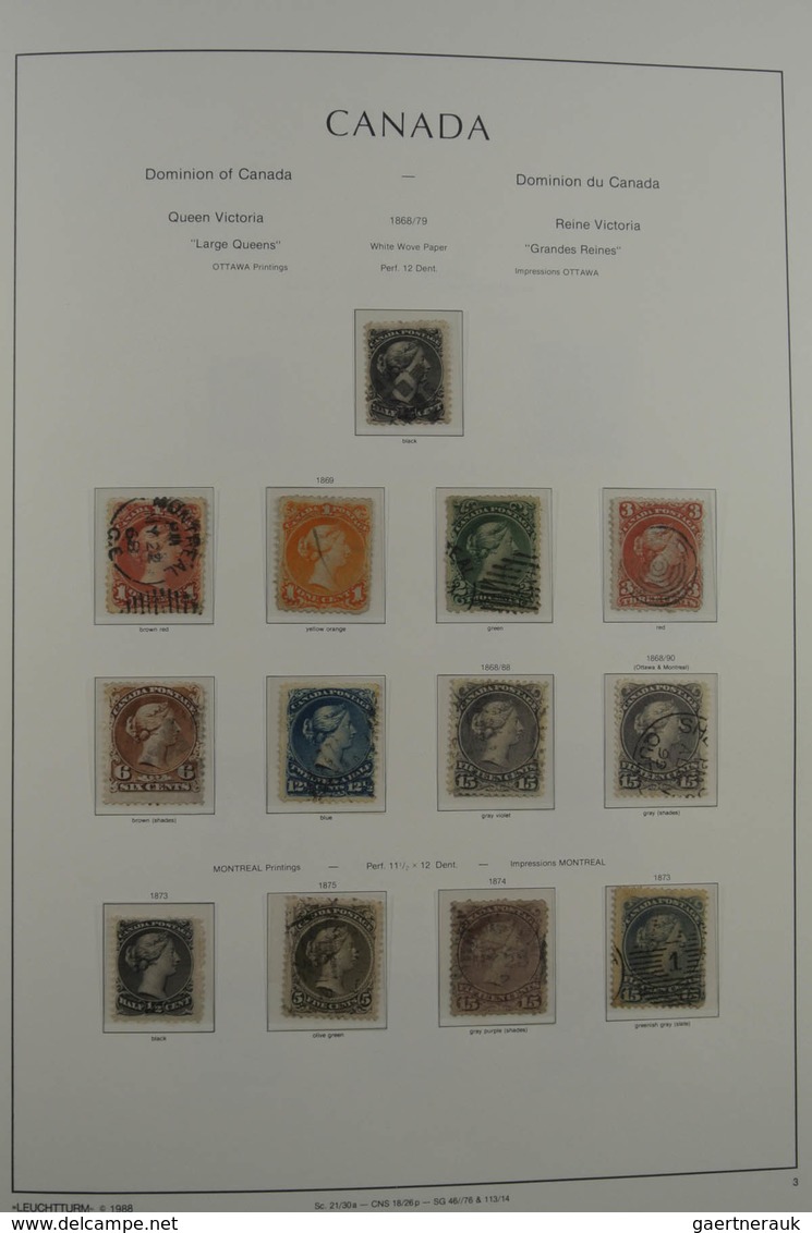 Canada: 1852-1978: Well filled, MNH, mint hinged and used collection Canada 1852-1978 in Leuchtturm