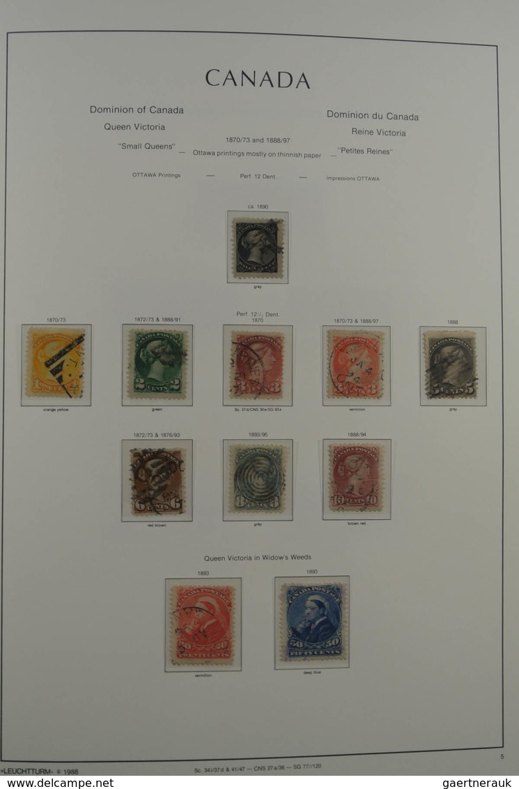 Canada: 1852-1978: Well filled, MNH, mint hinged and used collection Canada 1852-1978 in Leuchtturm