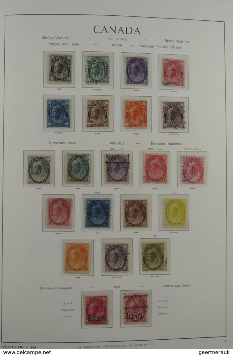 Canada: 1852-1978: Well filled, MNH, mint hinged and used collection Canada 1852-1978 in Leuchtturm