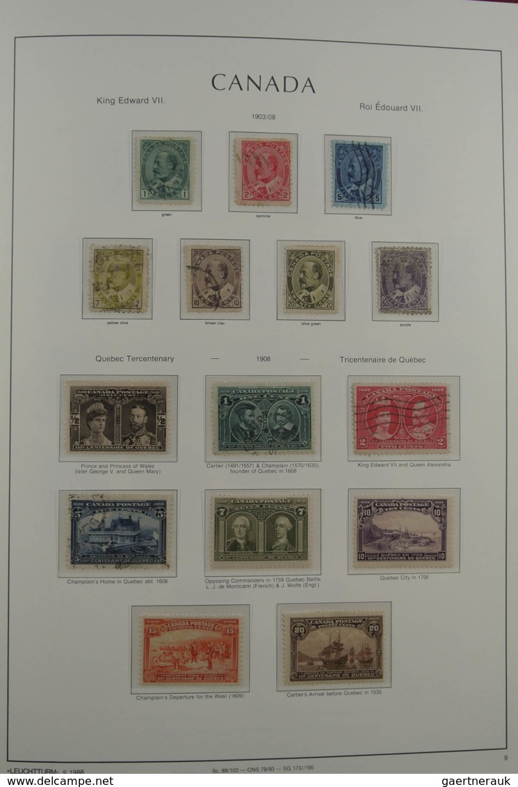 Canada: 1852-1978: Well filled, MNH, mint hinged and used collection Canada 1852-1978 in Leuchtturm