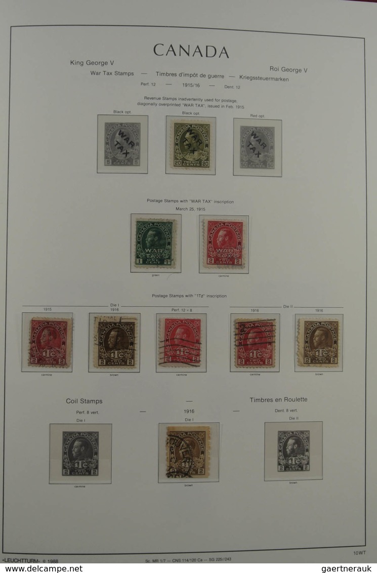 Canada: 1852-1978: Well filled, MNH, mint hinged and used collection Canada 1852-1978 in Leuchtturm