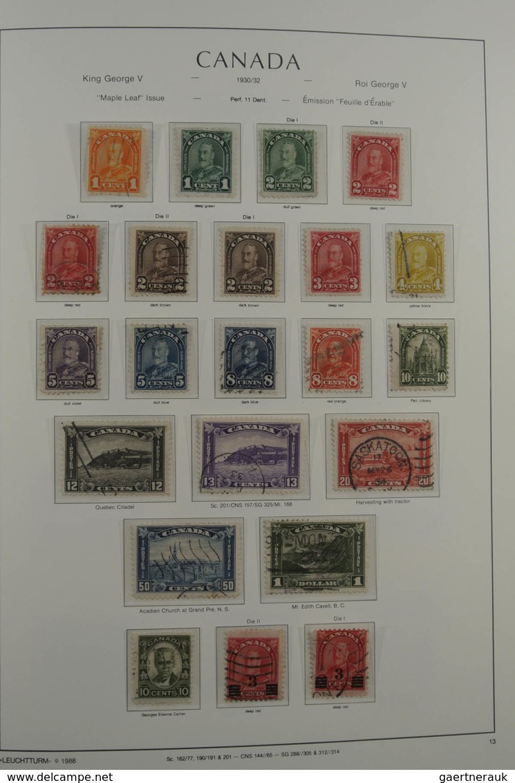 Canada: 1852-1978: Well filled, MNH, mint hinged and used collection Canada 1852-1978 in Leuchtturm