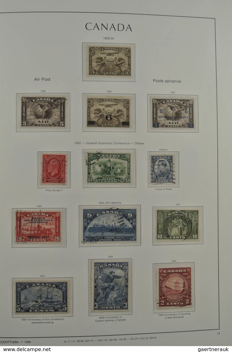 Canada: 1852-1978: Well filled, MNH, mint hinged and used collection Canada 1852-1978 in Leuchtturm