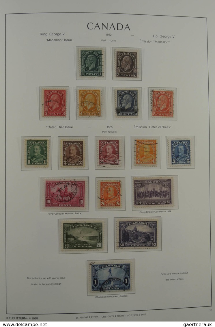 Canada: 1852-1978: Well filled, MNH, mint hinged and used collection Canada 1852-1978 in Leuchtturm