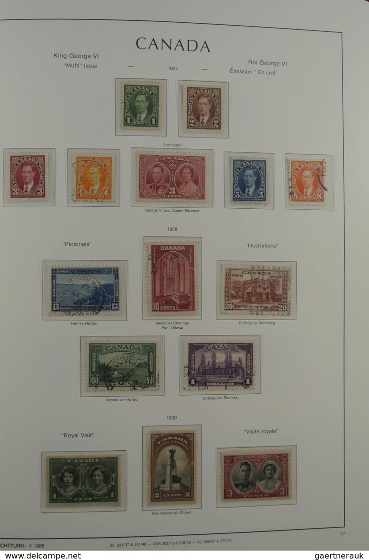 Canada: 1852-1978: Well filled, MNH, mint hinged and used collection Canada 1852-1978 in Leuchtturm