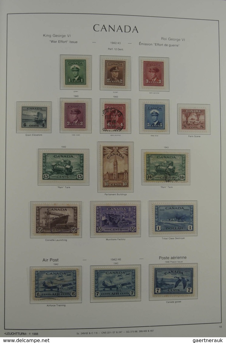 Canada: 1852-1978: Well filled, MNH, mint hinged and used collection Canada 1852-1978 in Leuchtturm