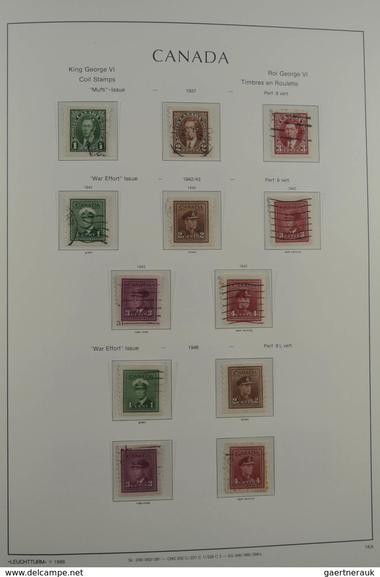 Canada: 1852-1978: Well filled, MNH, mint hinged and used collection Canada 1852-1978 in Leuchtturm