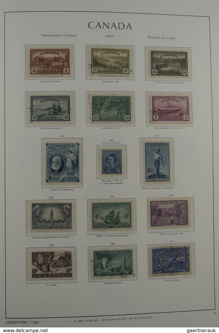 Canada: 1852-1978: Well filled, MNH, mint hinged and used collection Canada 1852-1978 in Leuchtturm