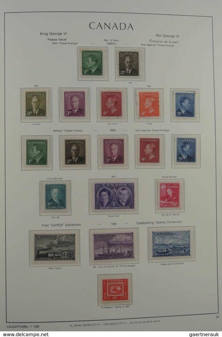 Canada: 1852-1978: Well filled, MNH, mint hinged and used collection Canada 1852-1978 in Leuchtturm