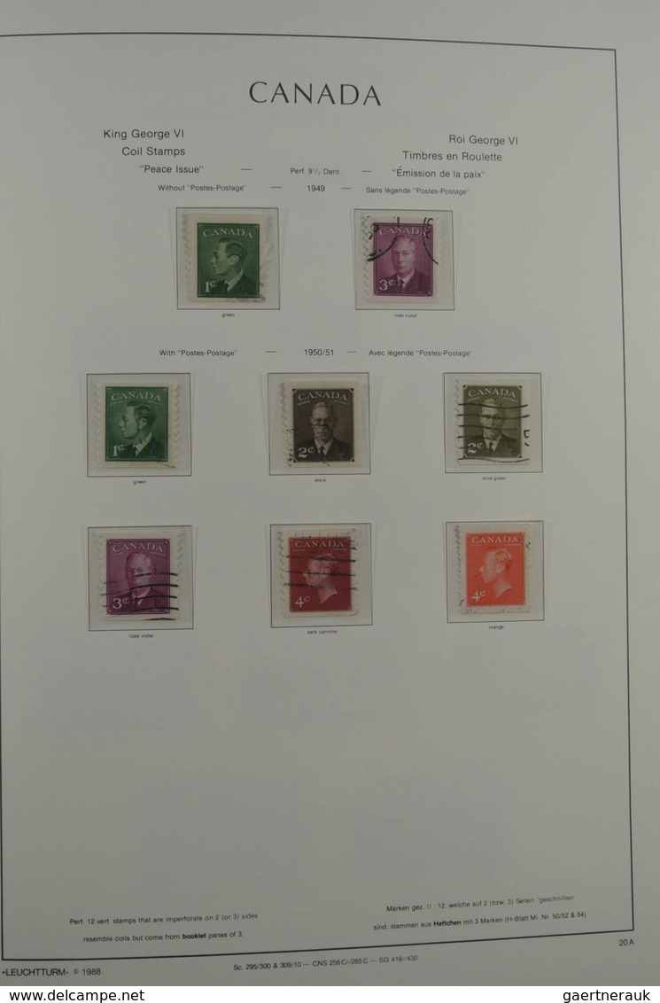 Canada: 1852-1978: Well filled, MNH, mint hinged and used collection Canada 1852-1978 in Leuchtturm