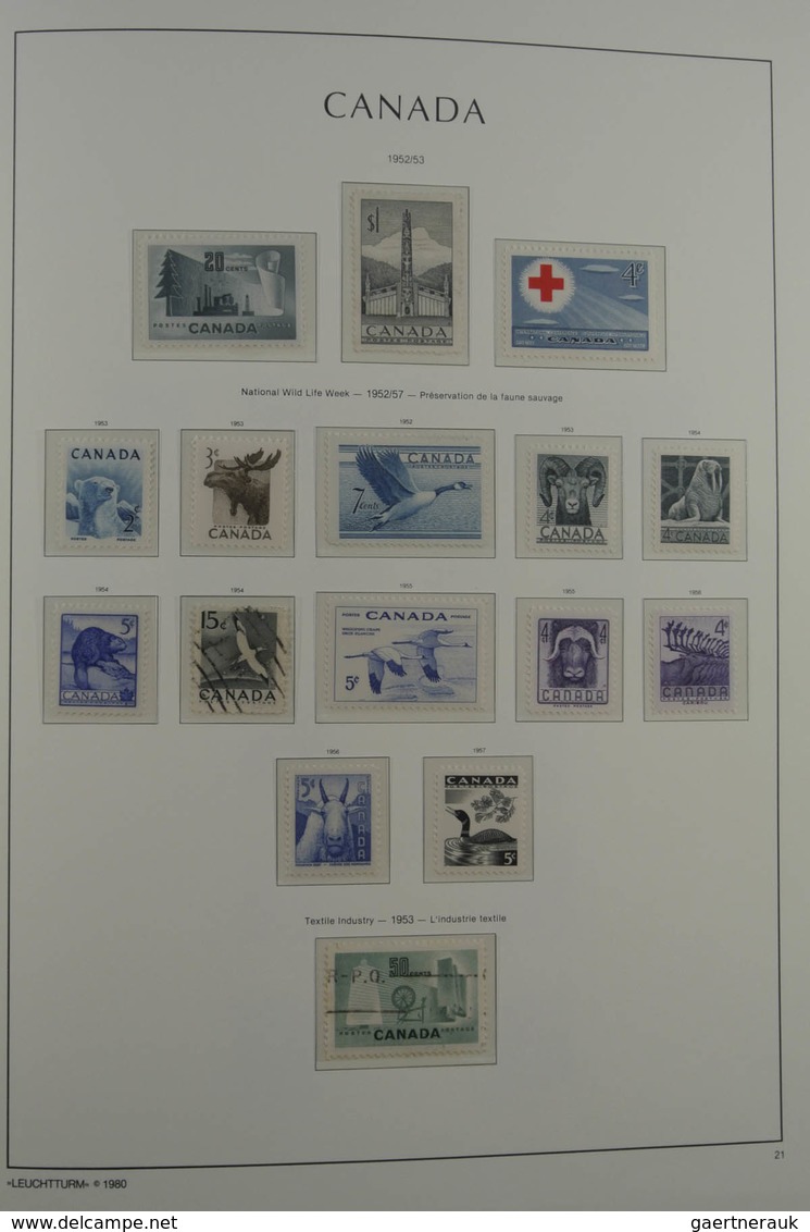 Canada: 1852-1978: Well filled, MNH, mint hinged and used collection Canada 1852-1978 in Leuchtturm