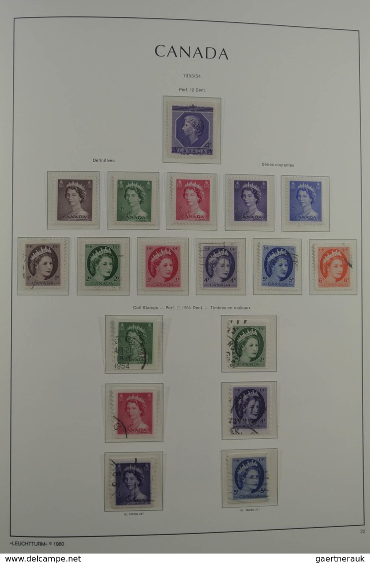 Canada: 1852-1978: Well filled, MNH, mint hinged and used collection Canada 1852-1978 in Leuchtturm