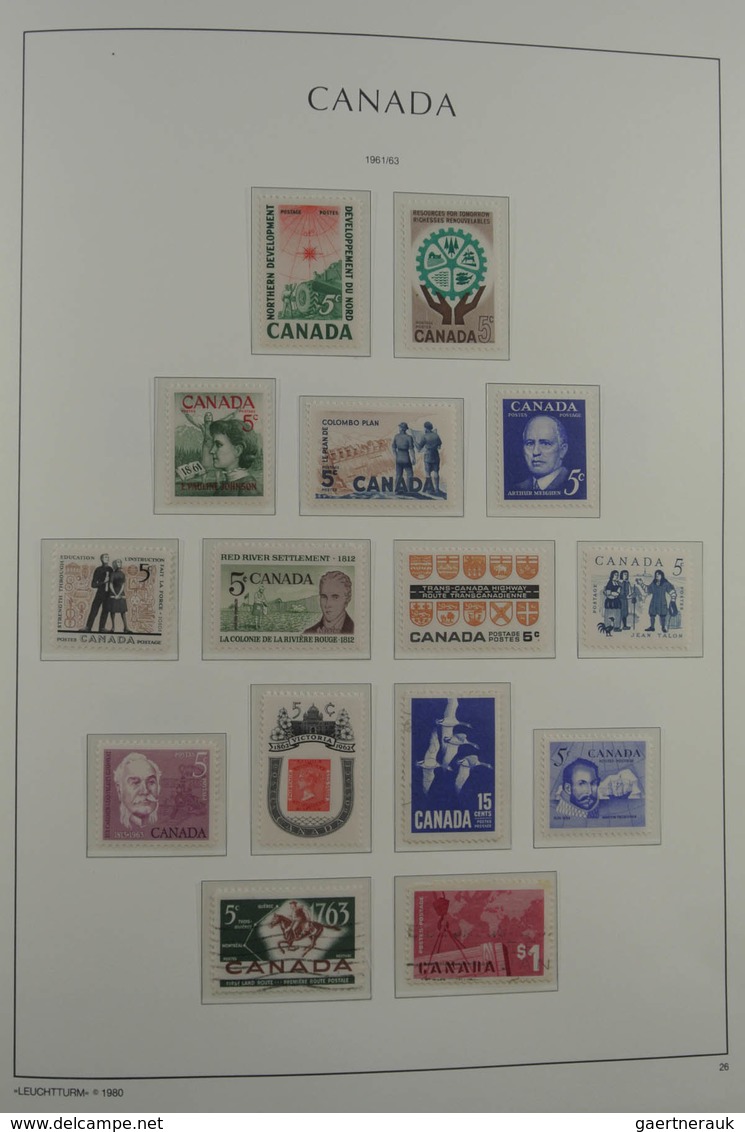 Canada: 1852-1978: Well filled, MNH, mint hinged and used collection Canada 1852-1978 in Leuchtturm