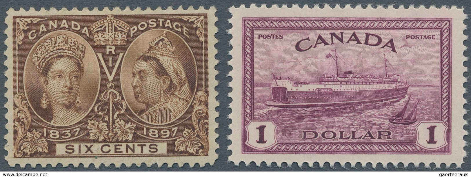 Canada: 1897/1957, Canada/Newfoundland, Specialised Mint Assortment Incl. 1897 Jubilee 6c. Brown, Se - Sammlungen