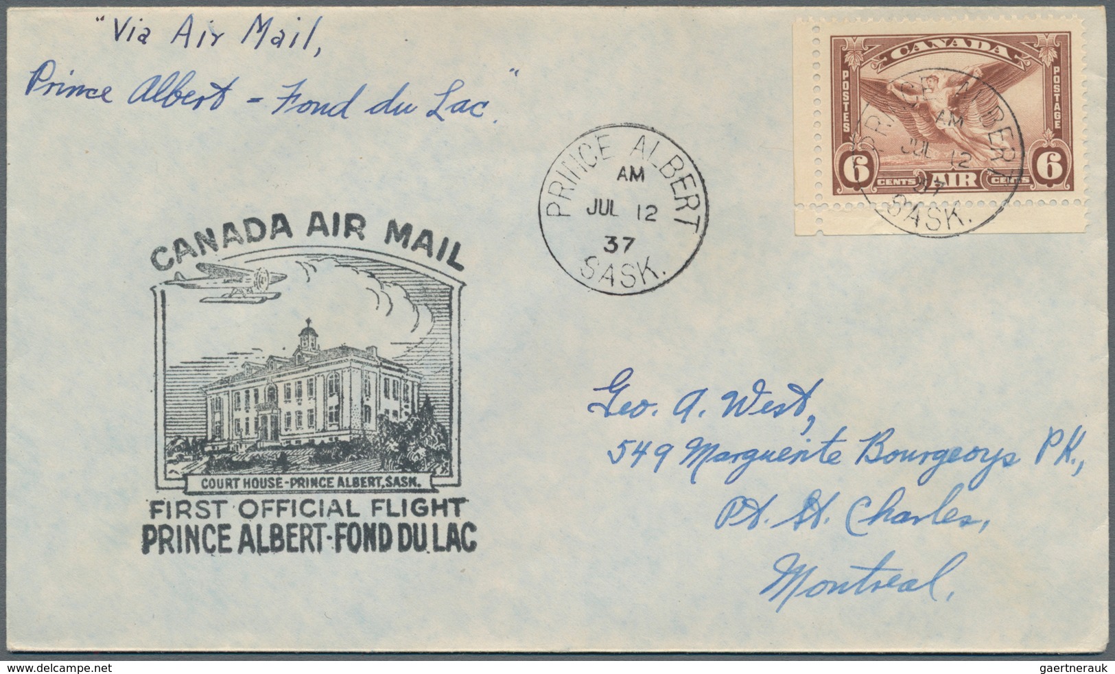 Canada: 1928/1949, Lot Of Apprx. 170 Airmail Covers (1st Flights), Franked With Airmail Stamps And B - Sammlungen