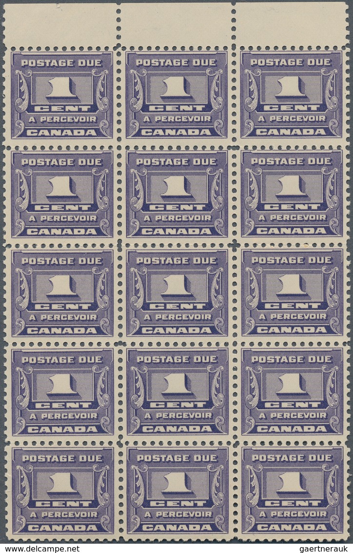 Canada - Portomarken: 1934, Postage Due 1d. Violet In A Lot With 48 Stamps Incl. A Few Larger Blocks - Port Dû (Taxe)