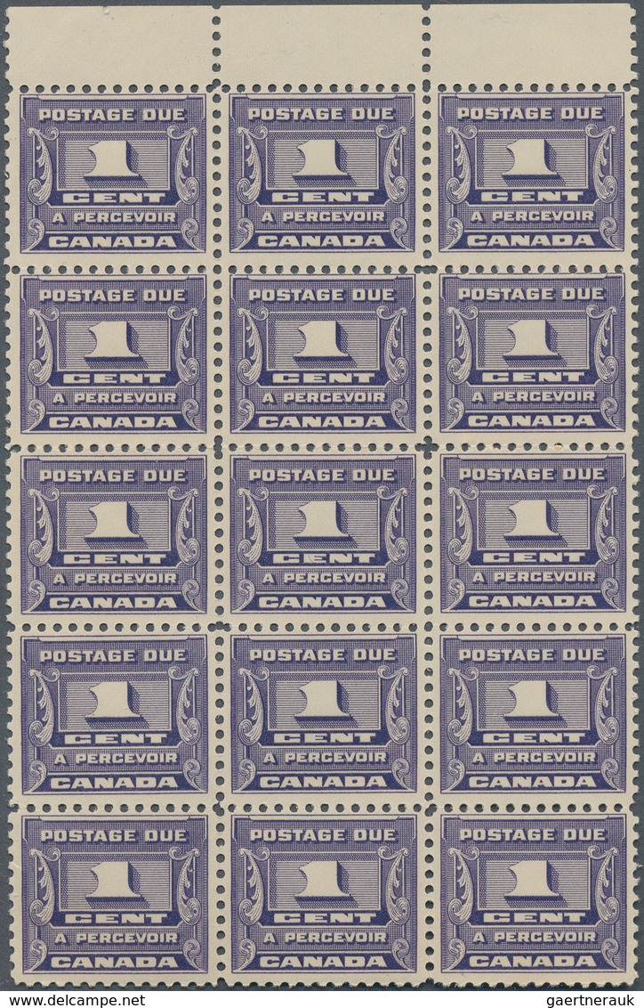 Canada - Portomarken: 1934, Postage Due 1d. Violet In A Lot With 48 Stamps Incl. A Few Larger Blocks - Portomarken