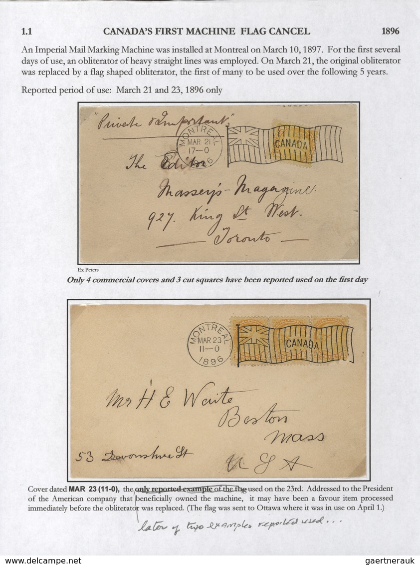 Canada - Stempel: 1896/1902, THE MACHINE CANCELLATIONS OF CANADA, Extraordinary Collection Of Apprx. - Postgeschichte